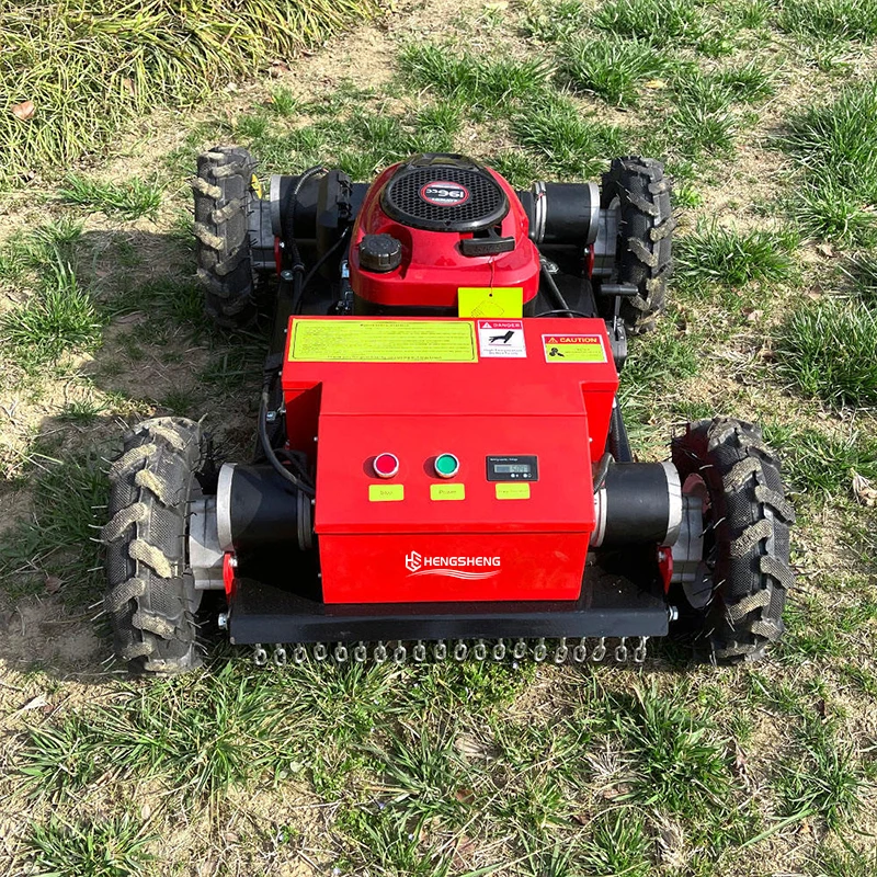 CE/EU/EPA Remote-controlled Tracked Lawn Mower Cutting Width 550mm Longxin Engine One-key Start 2.9 Acres Per Hour Robotic Mower