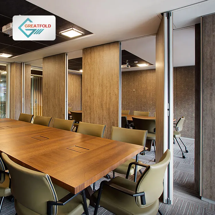 Manual Movable Pivoting Wall Partition Telescopic Mechanism Operable Sliding Partition for Office Meeting Room Schools Hospitals