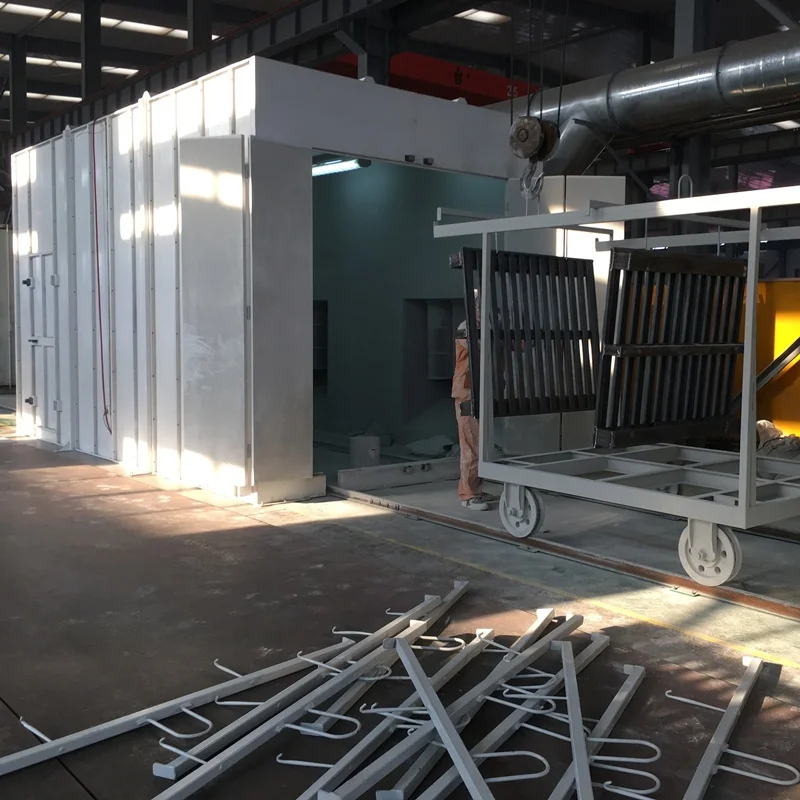 Equipment Automatic/manual Powder Coating Cyclone Spray Booth for Sale