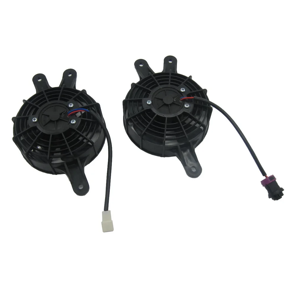 2pcs of Fan Assy for Linhai Hytrack 260cc 300cc Cooling Radiator Common Plug and Waterproof Plug Motorcycle Parts