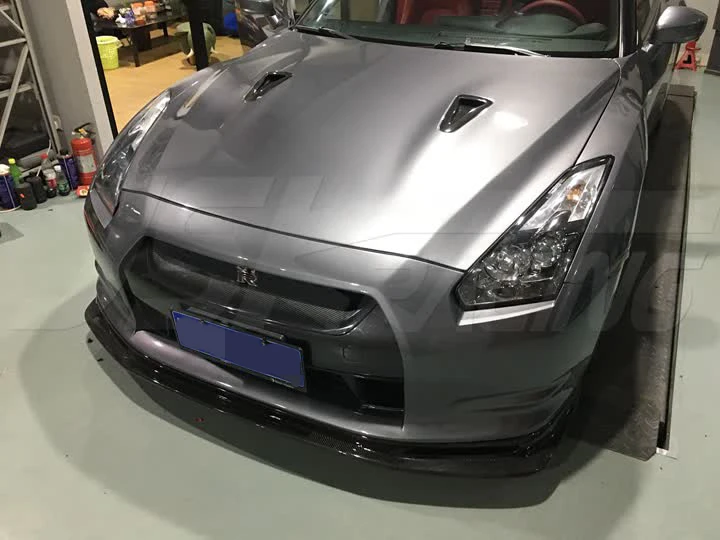 Top Secret Style Carbon Fiber Front Bumper Lip For Nissan R35 Gtr Cba ...