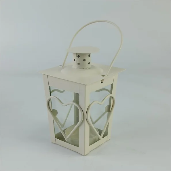 Wedding Decoration Christmas Heart shaped Candle Lantern Geometric Mini Metal Lantern Wedding Favors