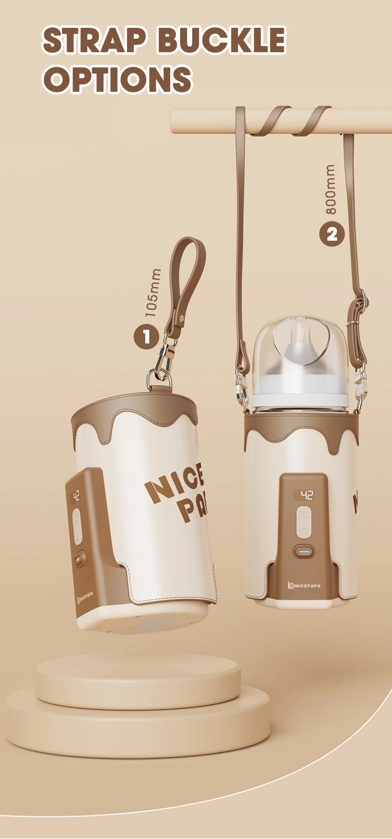 High Quality Easy Carry Five Speed Adjust Temperature Usb Portable Car Water Baby Milk Bottle