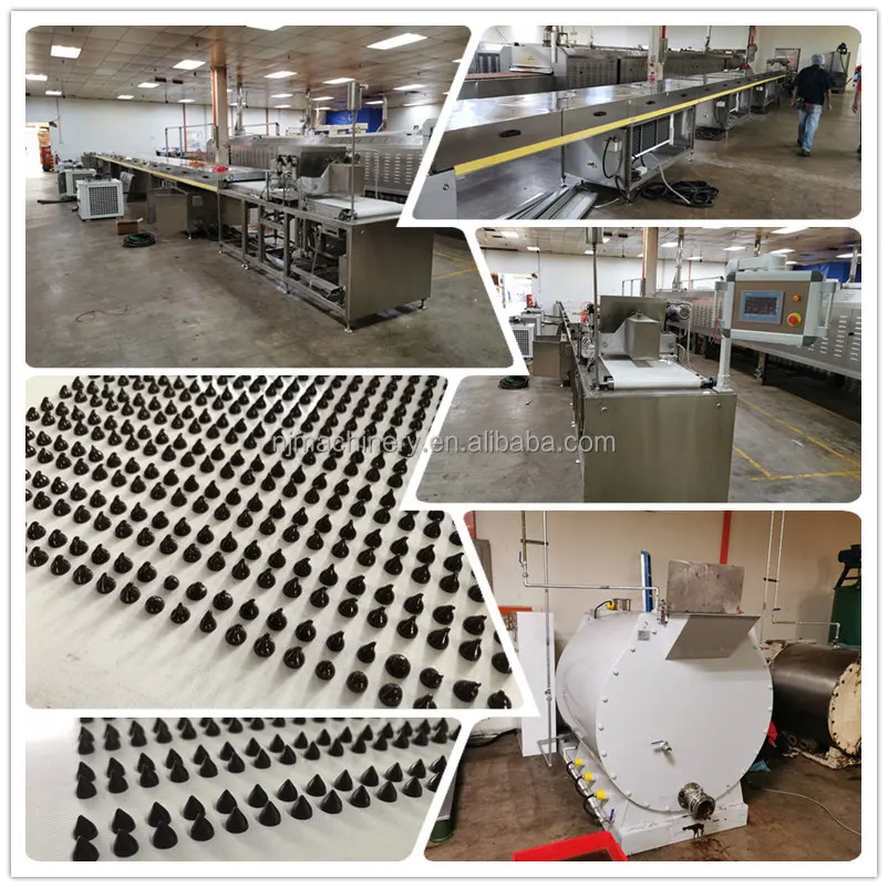 High Yield CD1500 Chocolate Chip Depositing Moulding Line gummy candy depositor Machine with cooling tunnel