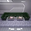 Dark green u-shaped sofa/m