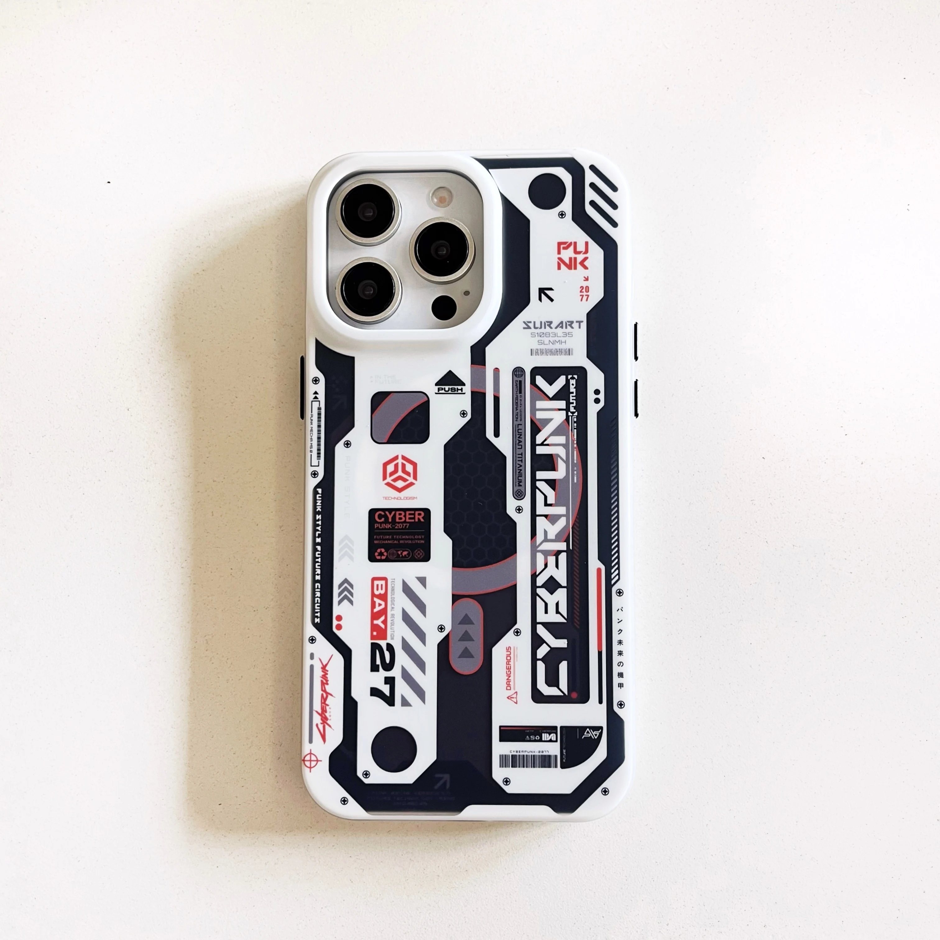 Square Shape Case Double Layers IMD TPU Button Anime Anime