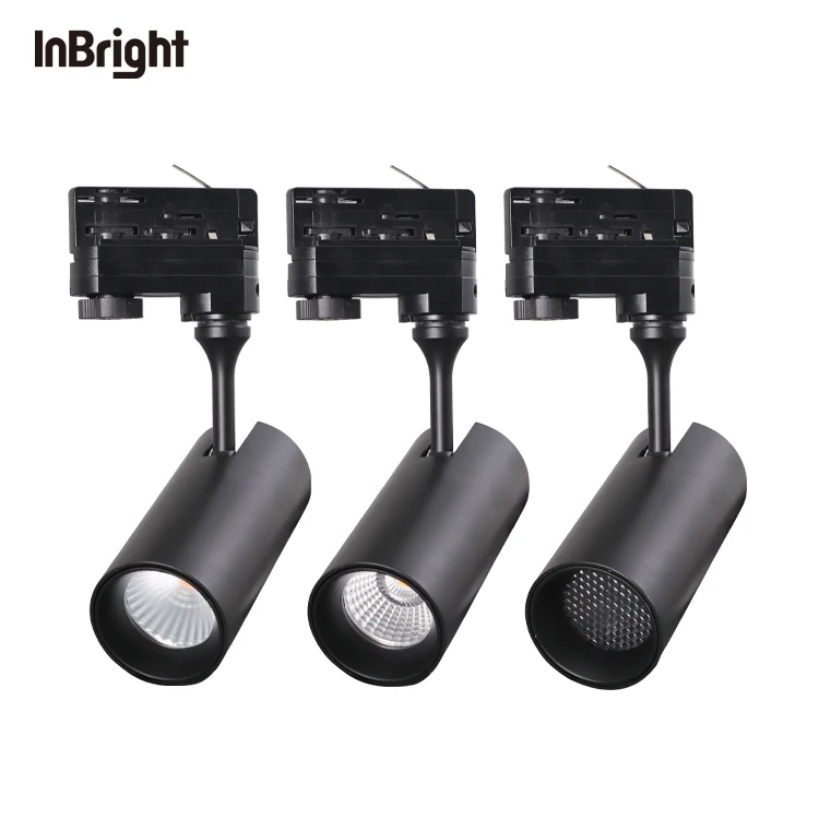 Adjustable COB LED Track Light Rail System 12W 20W 36W Anti Glare Track Spot Light