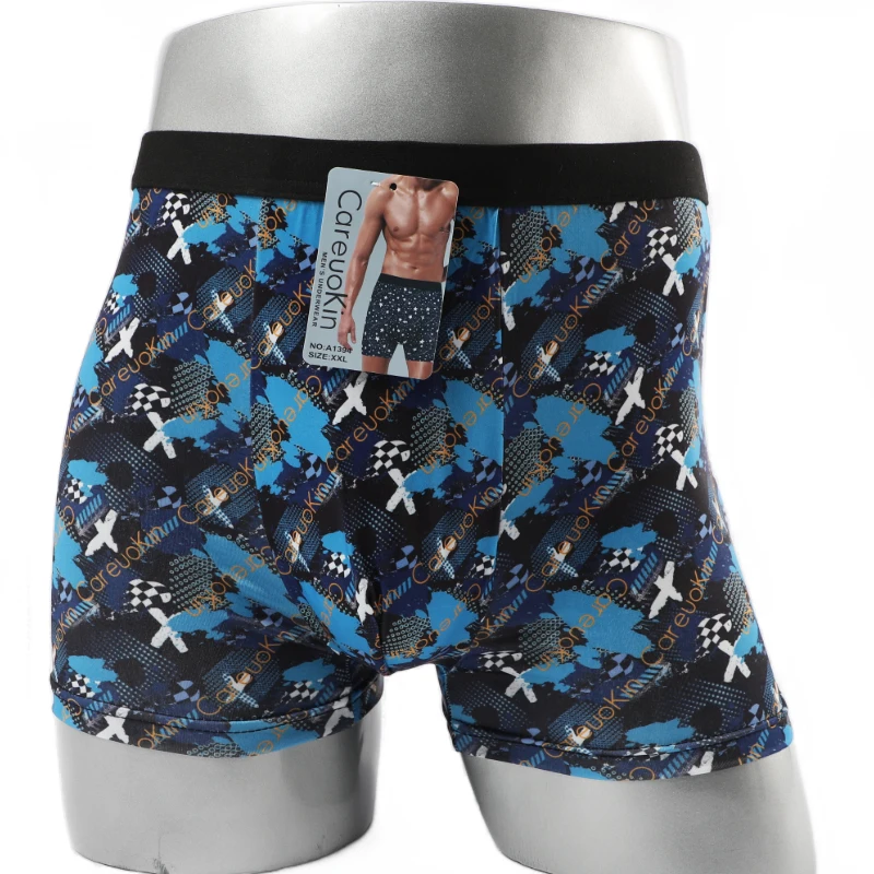 Careuokin Fashion Print Men's Boxers Polyester Quick Dry Ice Silk Underwear Men Boxer Mix12