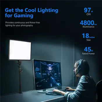 Neewer 90W Desk Mount LED Video Light C-Clamp Stand Kit with Wireless Remote, Dimmable Bi-Color for Game/YouTube/Live Streaming detail image