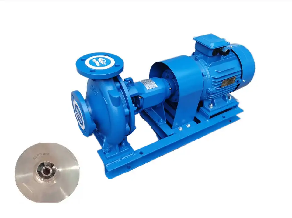 EKD Series Single-Stage End Suction Centrifugal Pump DIN24255 Standard Brass Impeller With Coupling and Base Plate