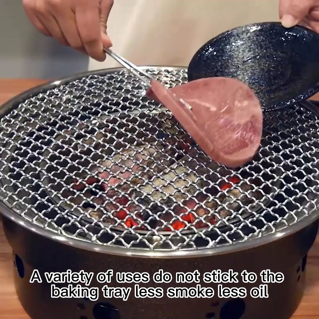 Korean Commercial Round Stainless Steel Bbq Carbon Grill Household