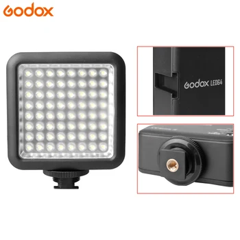 Godox LED64 5500 - 6500K Camera Led Lighting SLR Video Light Outdoor Photo Light for for DSLR Camera Camcorder Mini DVR detail image