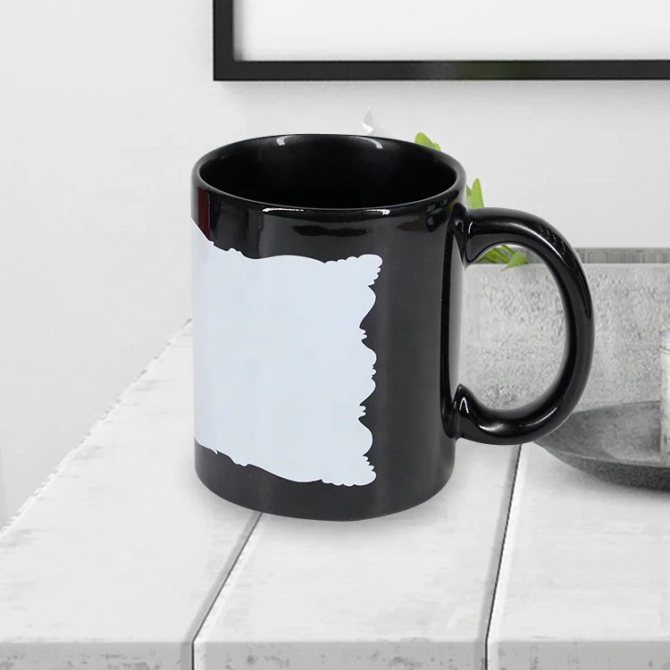 15oz Best Quality Ceramic Drinkware Sublimation Color Changing Magic Coffee  Mug with Frosted Finish Glass Drinkware