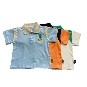 in Stock 2023 Kids Clothing Breathable Cotton Boys T and Polo Shirts for Summer & Spring ages 3-10 Years Washed Technique
