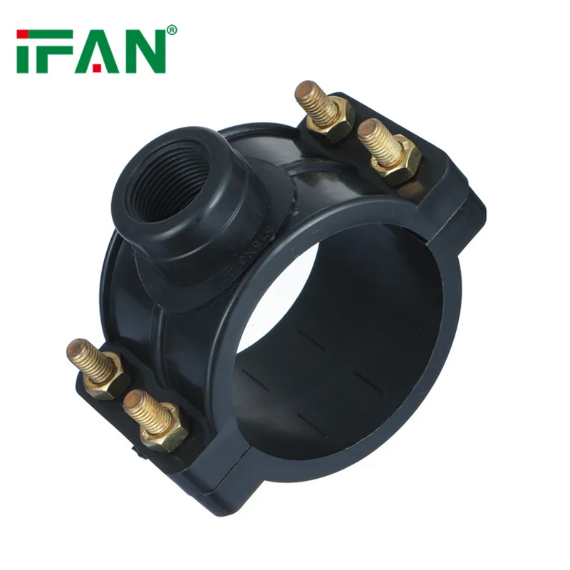 IFAN Factory Price Pp Compression Saddle Clamp 63Mm Irrigation Pipe Electrofusion Hdpe Fittings