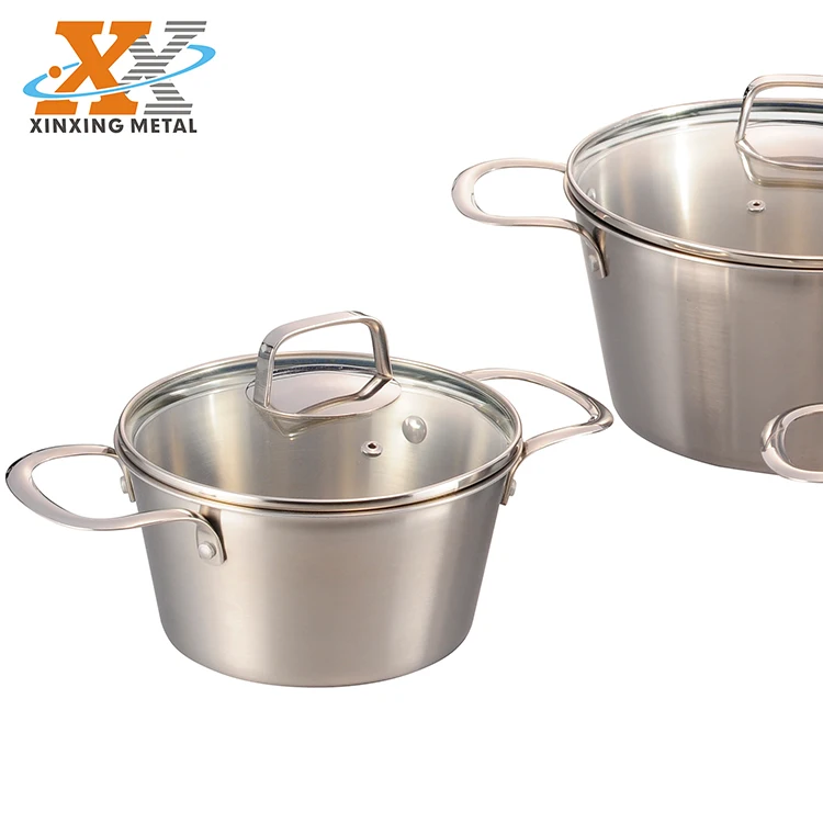 Home Kitchen Cooking Triply 6 Pcs Cone Shape Stainless Steel Pots Cookware Sets supplier