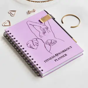 Hot Custom Life Notebook Fitness Planner Yoga Gym  Workout  Fitness Planner/Journal