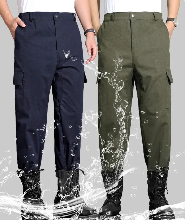 Custom Men's work pants double crotch thickened antispark antiflaming loose breathable Tactical desi