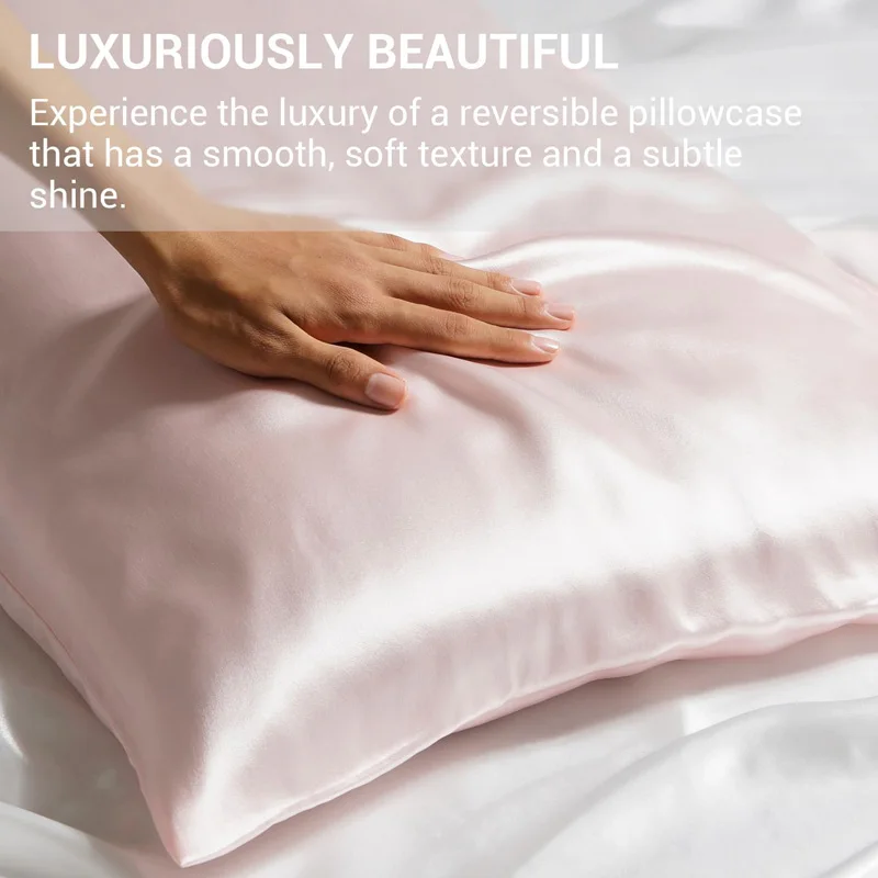 19/22 Momme Zipper Double-sided 6A Mulberry Silk Pillow Case Set details