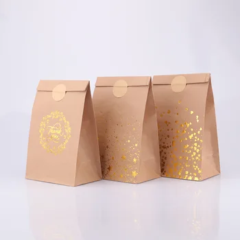 Custom Personalized Restaurant To Go Take Out Paperbag Brown Kraft Carry Retail Delivery Takeaway Lunch Food Packaging Paper Bag