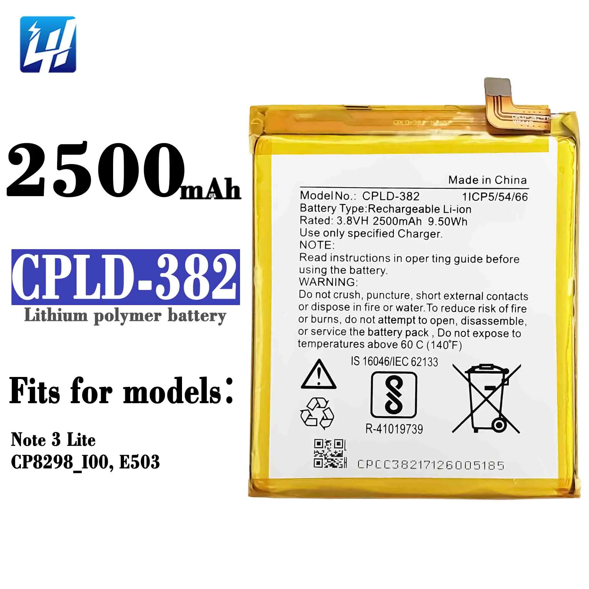 New Original Genuine Capacity CPLD-382 Battery for Coolpad NOTE Lite
