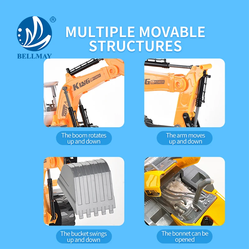 
 Игрушка Bemay, лидер продаж, инерционный экскаватор, пластиковая игрушка, строительный экскаватор, игрушка для детей  