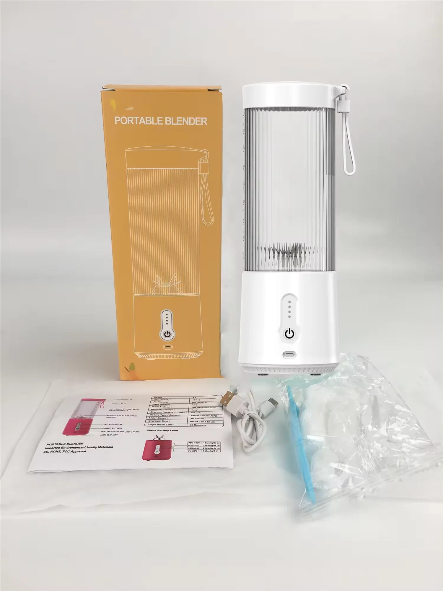 Factory Price Multifunction Leak Proof Wireless Travel Blender Juicer Blender Portable Blender 15oz USB Charging Smoothie Juicer - Image 6