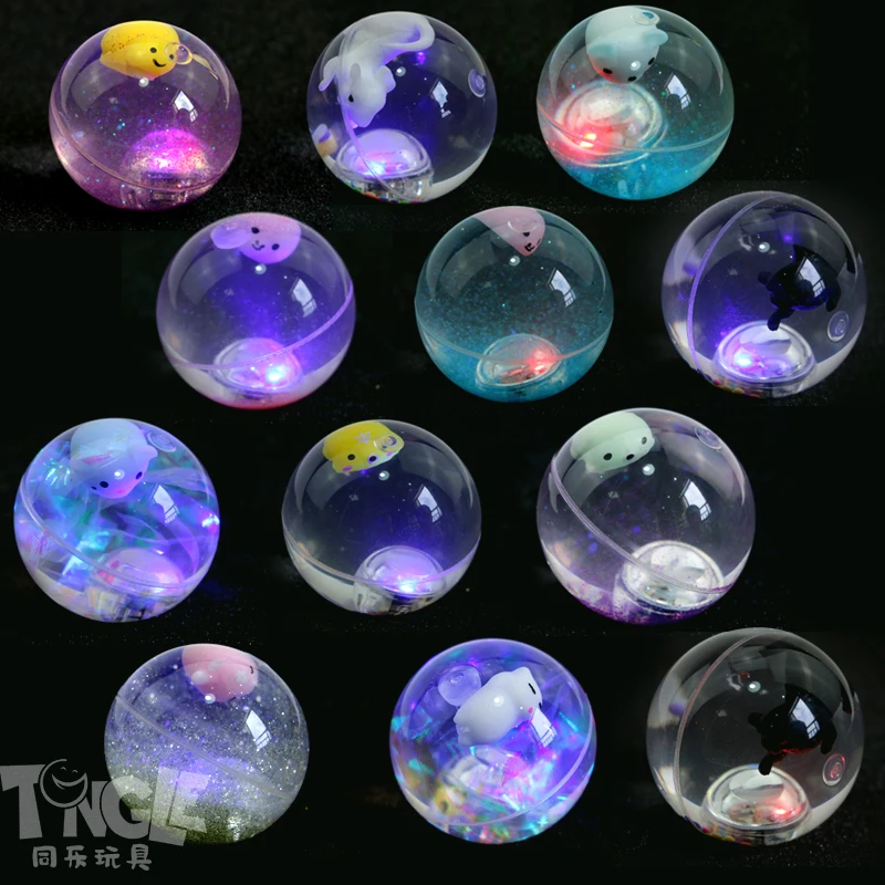 Elastic Crystal Ball Glow Bouncing Ball Fun Safe Toy