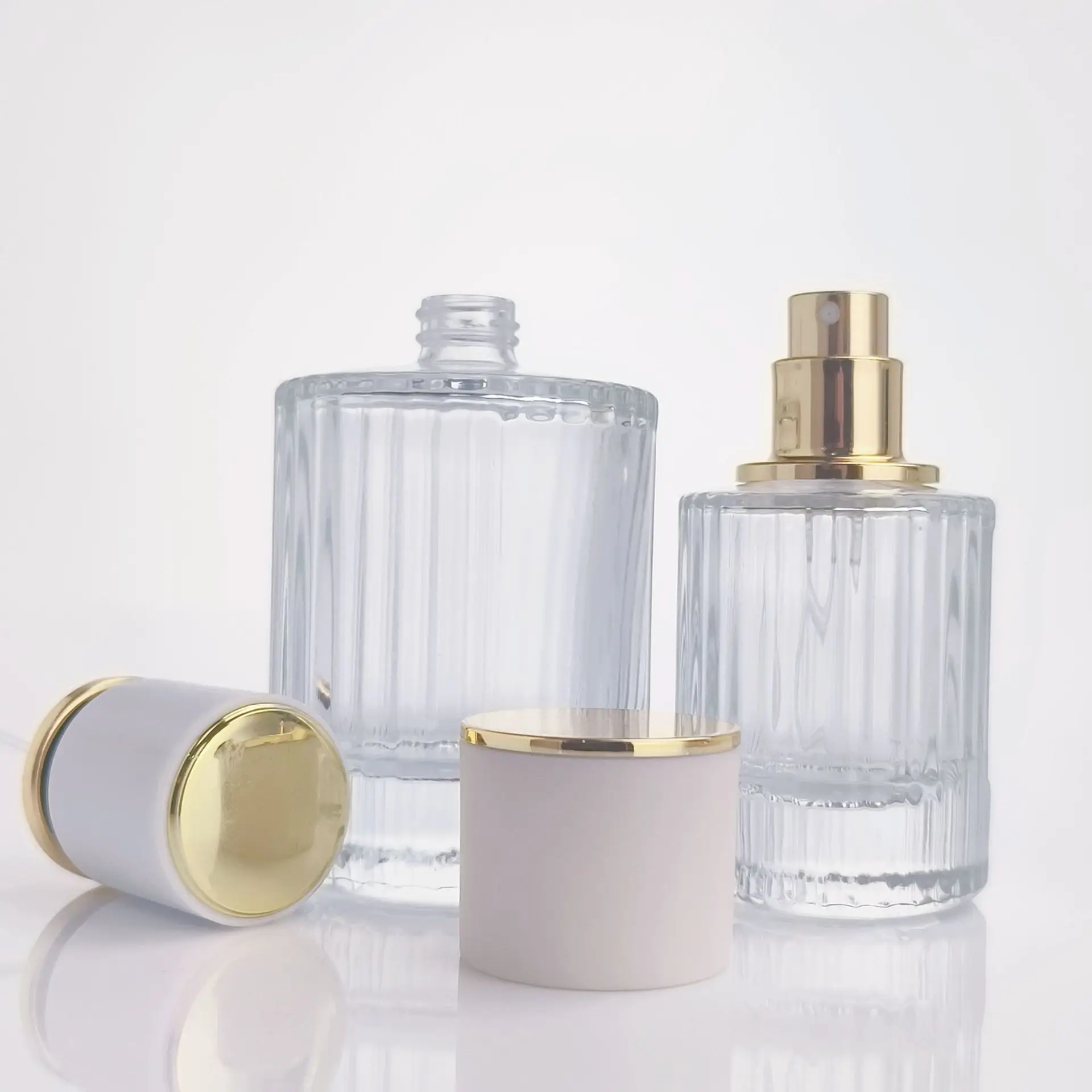 Cylinder Perfume Bottle Glass Perfume Bottle 100 Ml White Perfume ...