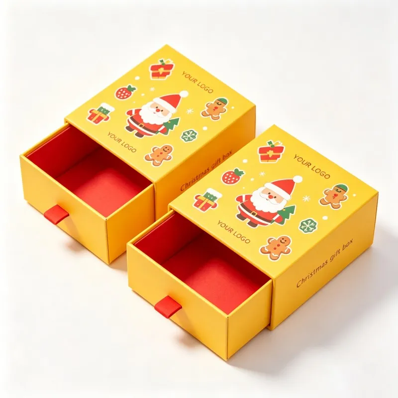 Caja con impresión personalizada de logotipo para embalaje de regalos navideños, caja de regalo navideña impresa digitalmente, caja de regalo navideña al por mayor