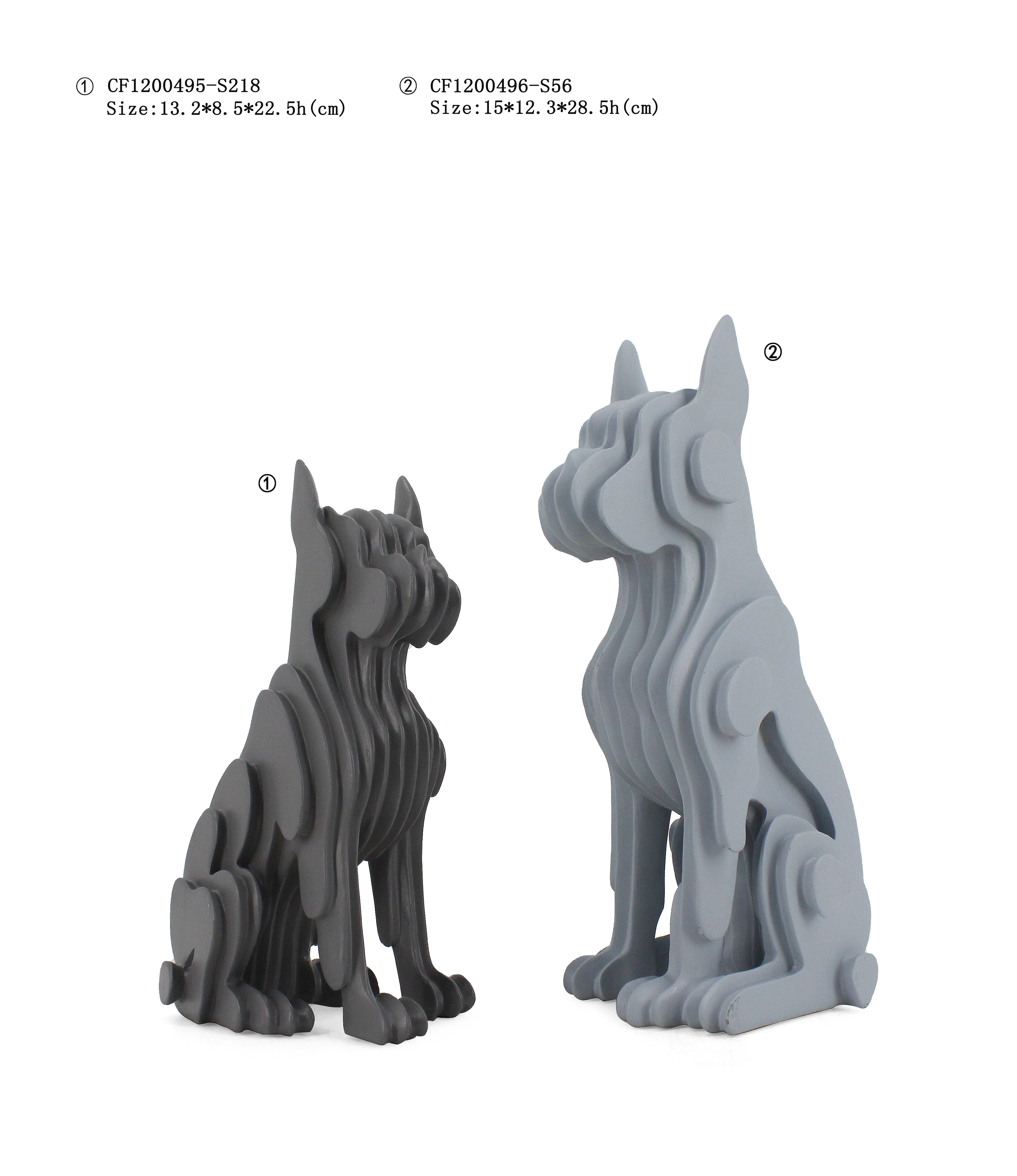 New Trend Wholesaler Polyresin Origami Finish Dog Statue Animal For Tabletop Decor