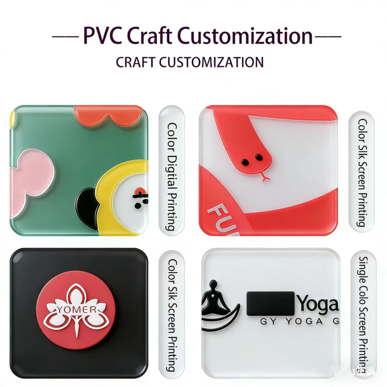 Customized Pattern PVC Yoga Mat-Shock-Absorbing Fitness Training Mat for Women’s Sports Thickened & Anti-Slip Comfort preview 5