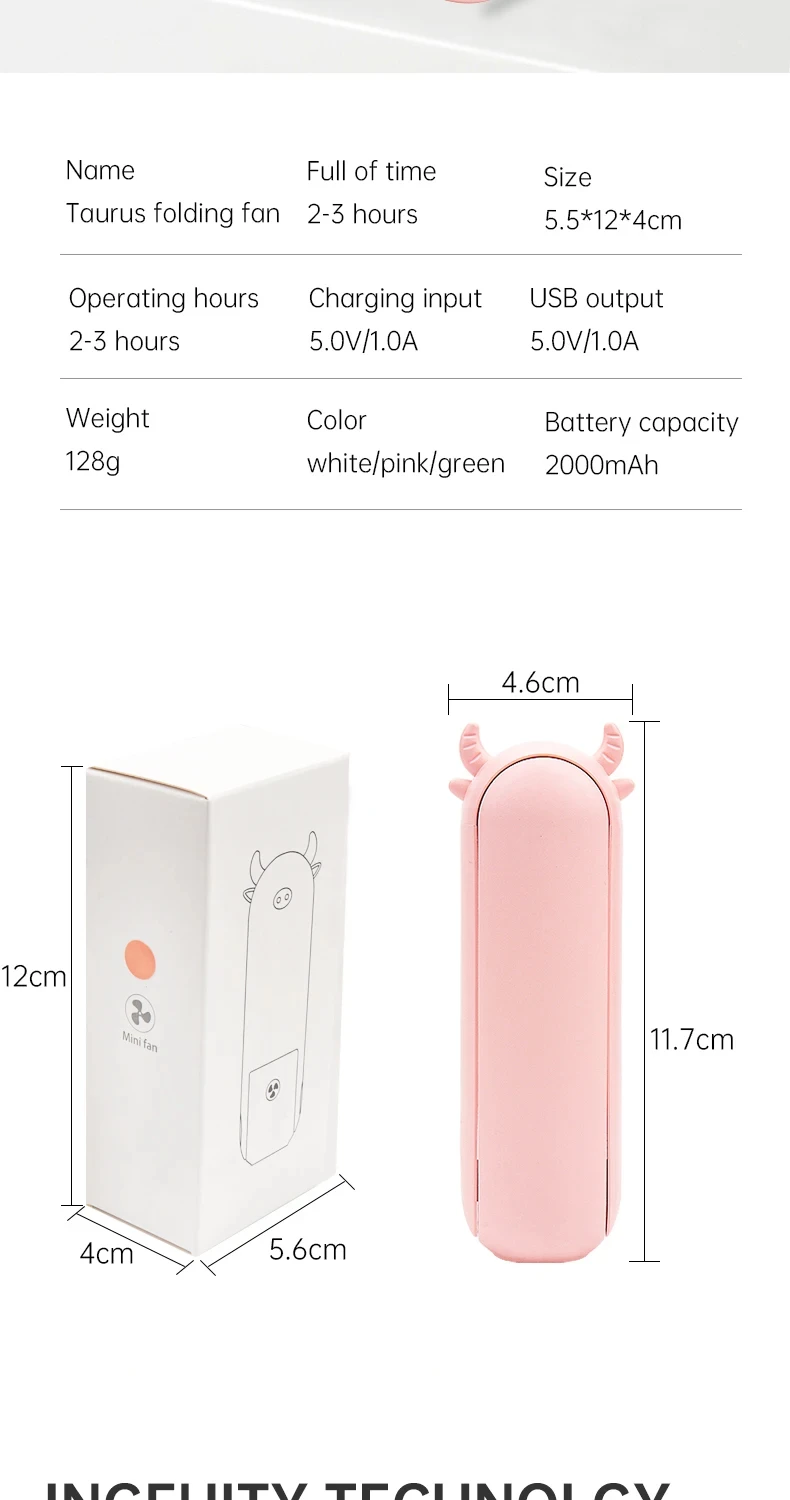 Ventilateur Portable Blanc - Plus De 10 Vitesses - Alimentation électrique - Neuf Sous Emballage