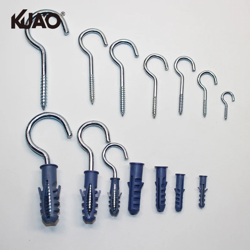 C Cup Screw in Spiral Hooks Hanger Light Cabinet Plant Curtain Wire Eyebolts