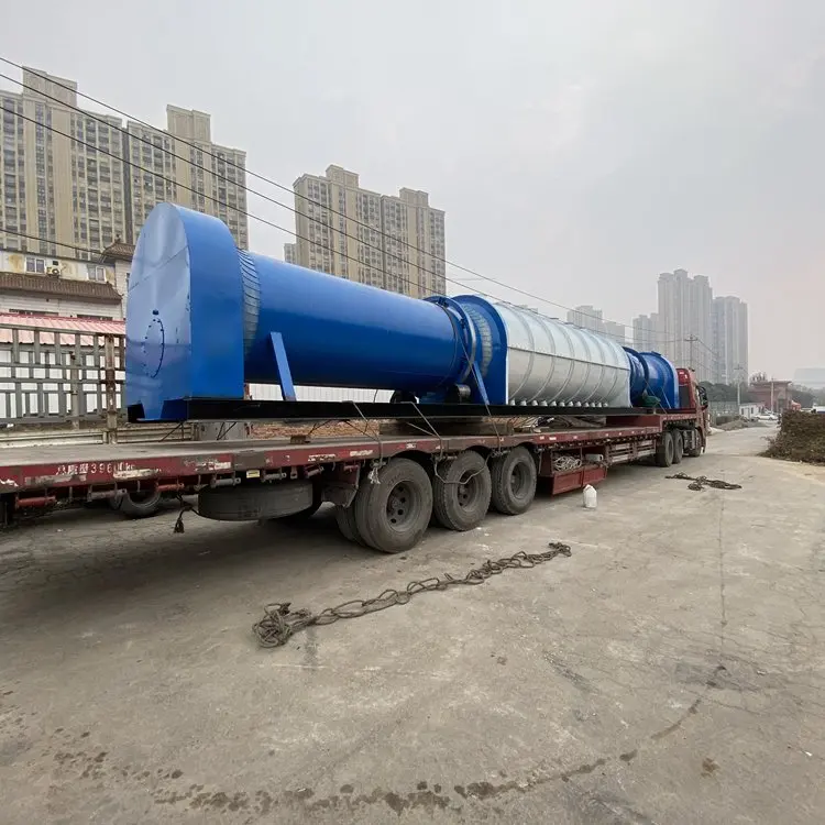 Continous Biomass Charcoal Making Machine Biochar Sawdust Carbonization Kiln Rice Huck Charcoal Production Line