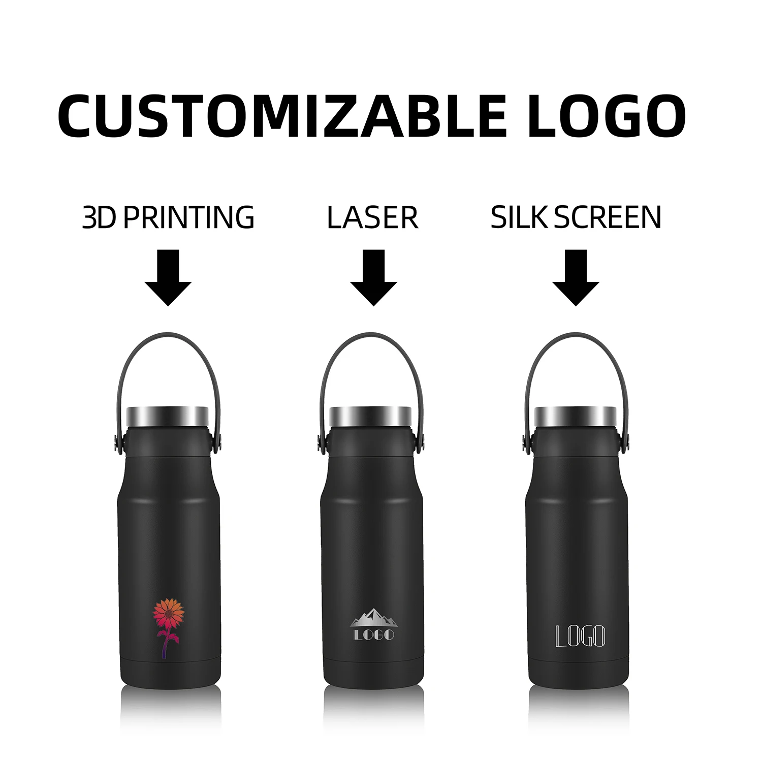 ANSHENG 500ml 709ml Vacuum Flask Keep Cold 24hrs Sports Stainless Steel Water Bottle