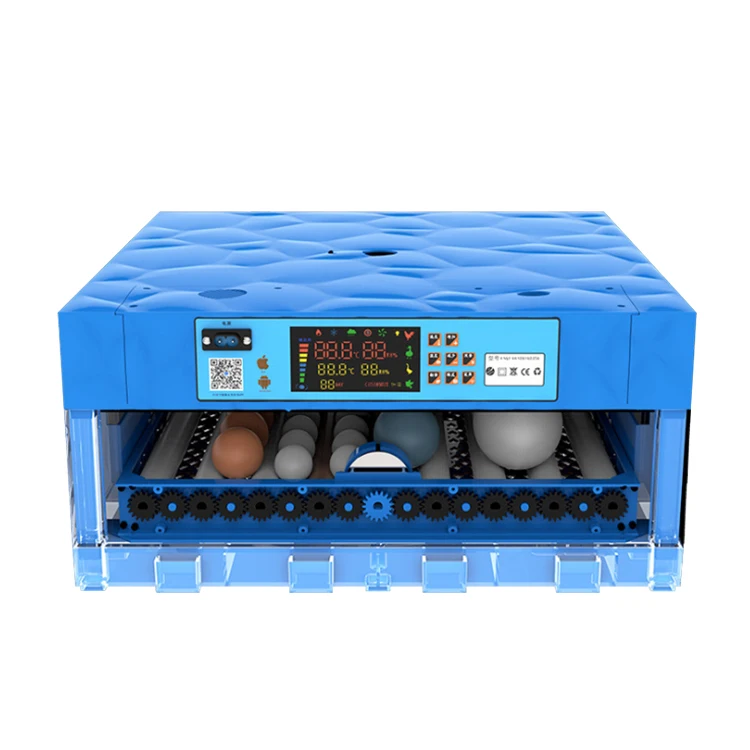 Futchoy Egg Incubator 64 Kinds of Egg Digital Incubator Poultry Incubator with Humidity Control Roller Type 360° Egg Turning Tray Automatic Egg Turning Used for Hatching of Chicken and Quail 