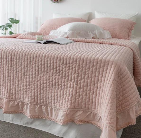Luxury Cotton Fabric Bedspreads Quilted 200*230cm Bed Light Weight Bedspreads Coverlets