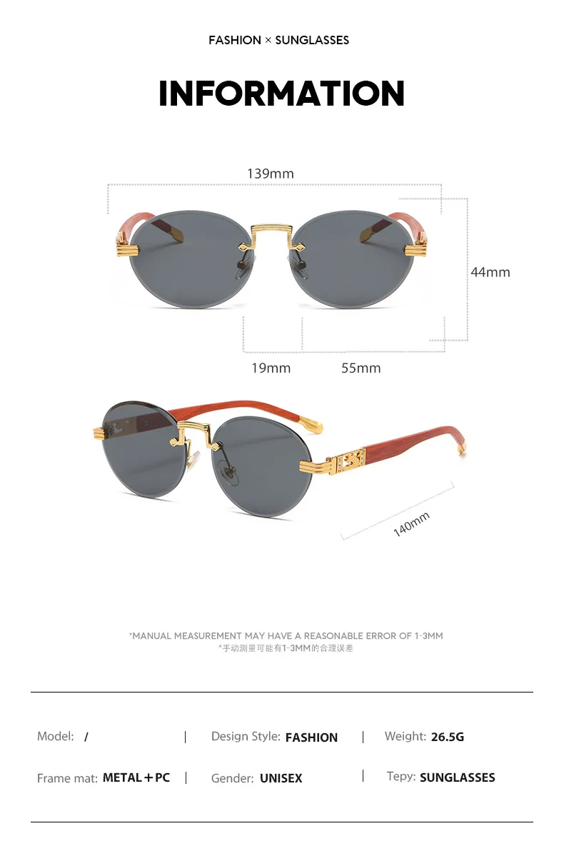 サングラス ^ONE BRILLIANT^ TimothyOB478Leopard Timothy-OB478-Leopard Rimless Diamond Leopard Head Sun Glasses - Luxury Men's Eyewear