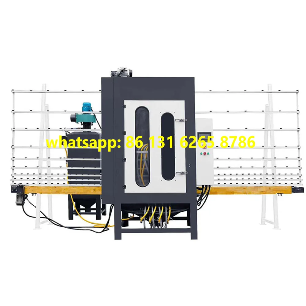 Automatic Vertical Glass Mirror Sandblasting Machine Vertical Glass Sand Blasting and Rust Removal Machine