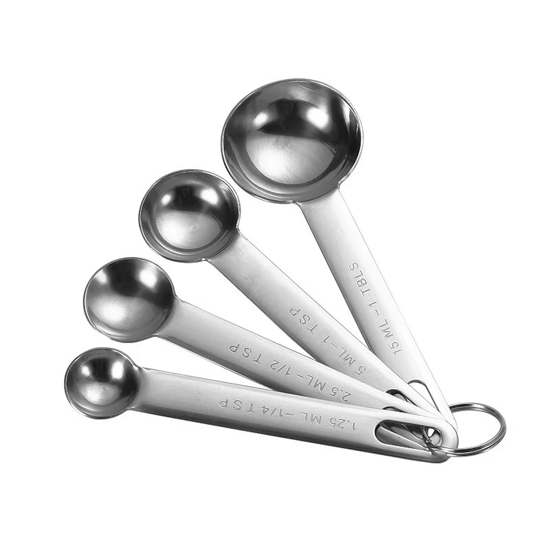 Department Store Stainless Steel Measuring Spoons; 6pcs Seasoning