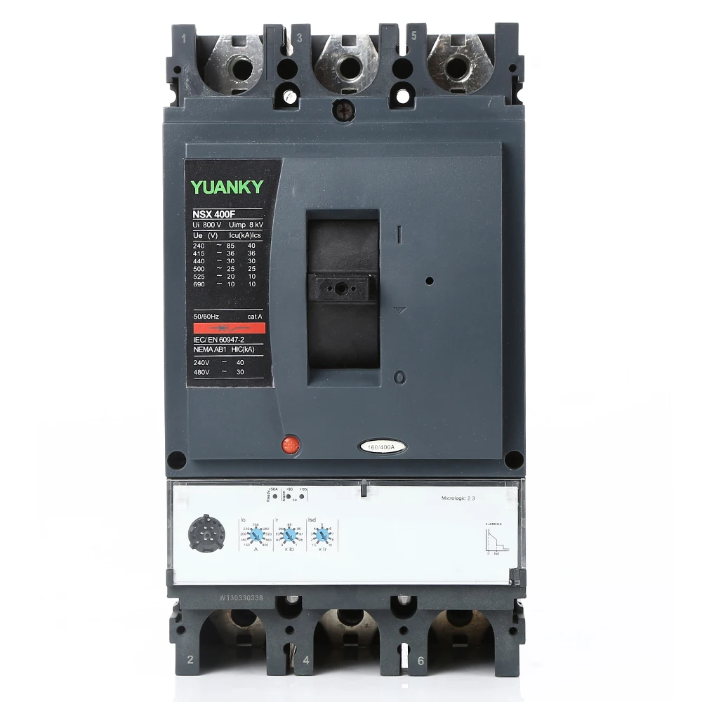 Adjustable Bolt on Type Single Pole 100 Amp 400a Breakers Mcb and Mccb 400a 250 Amp 4pole Moulded case Circuit Breaker Electric