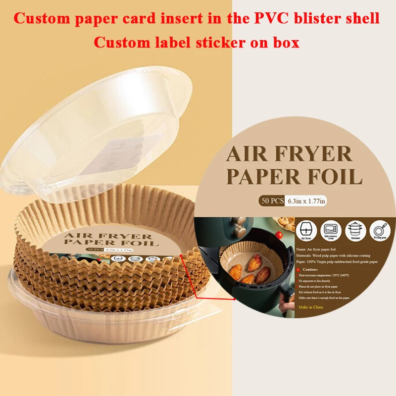 Air Fryer Paper Sheets 100 Pieces Air Fryer Disposable Paper Liner Baking  Paper Sheets Waterproof Non-stick Paper Liner For Stove Oven Microwave Hot  A