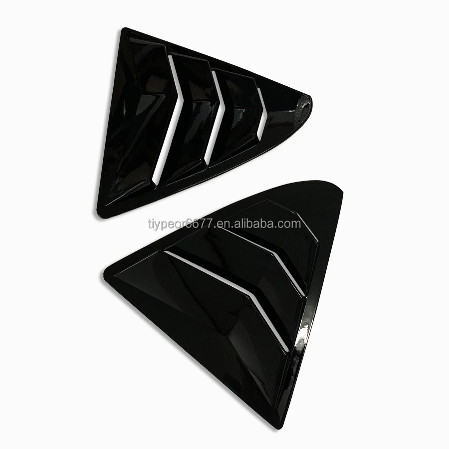 product tiypeor gloss black side add on window louver shutter cover trim for lexus is 2013   2020-6