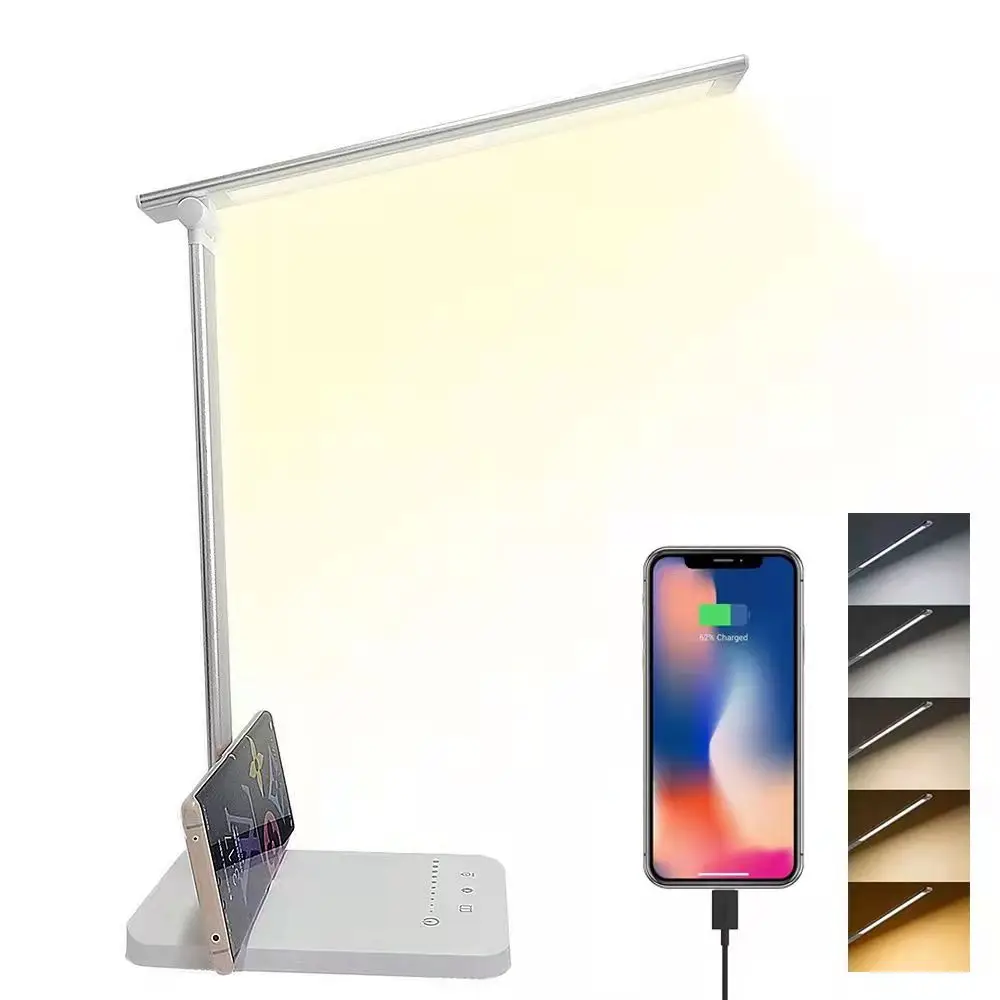 LED Lamp Desk 8W Aluminum Dimmable Reading Lights LED Lamp 5 Models with 8 Brightness Levels CCT Touch Brightness LED Desk Lamp