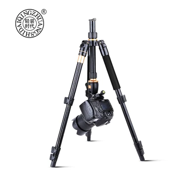 QZSD-Q555  Height 55 Inch Photographic Stand Mini Aluminum Camera Folded Tripod Mount Digital and  Phone Stand Portable Tripod detail image