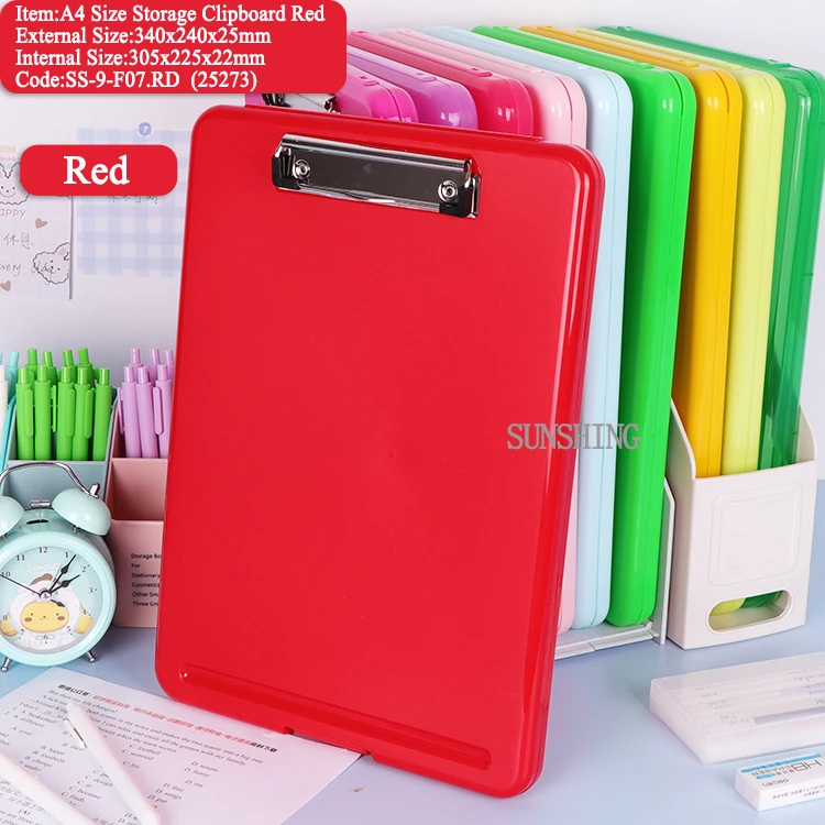 Sixfolo Lot De 8 Porte-Documents A4 Avec Clips - Planchettes à Pince Colorées 31x21cm