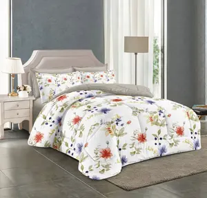 Factory Wholesale Cheap Microfiber Comforter Set Printed Quilt Set