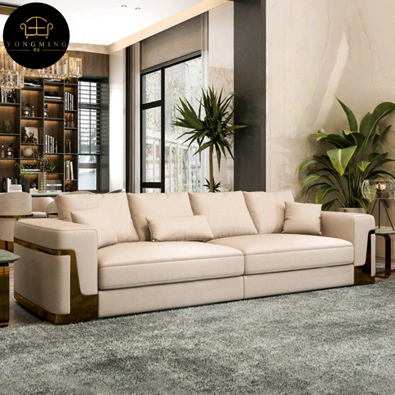 Royal Sofa Set Luxury Living Room Furniture 4 Seater Leather Genuine