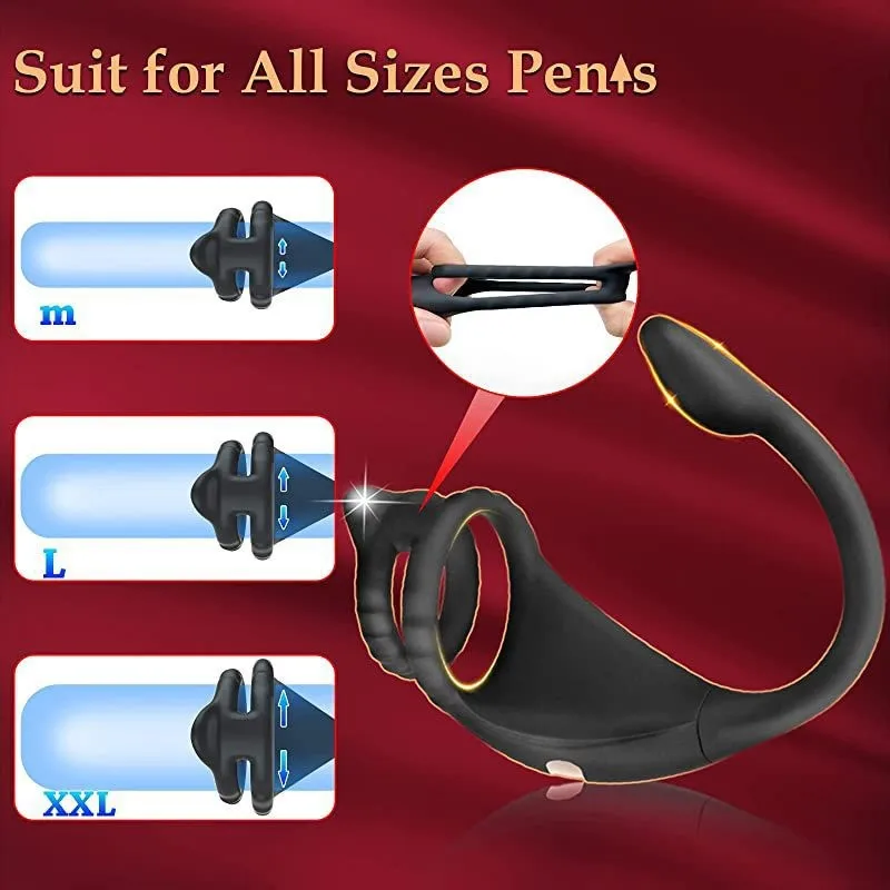 High Quality APP Wireless& Remote Control Dual Ring Double Vibration Lock Ring Anal Plug Men's Back Massager For Men_voghion.com